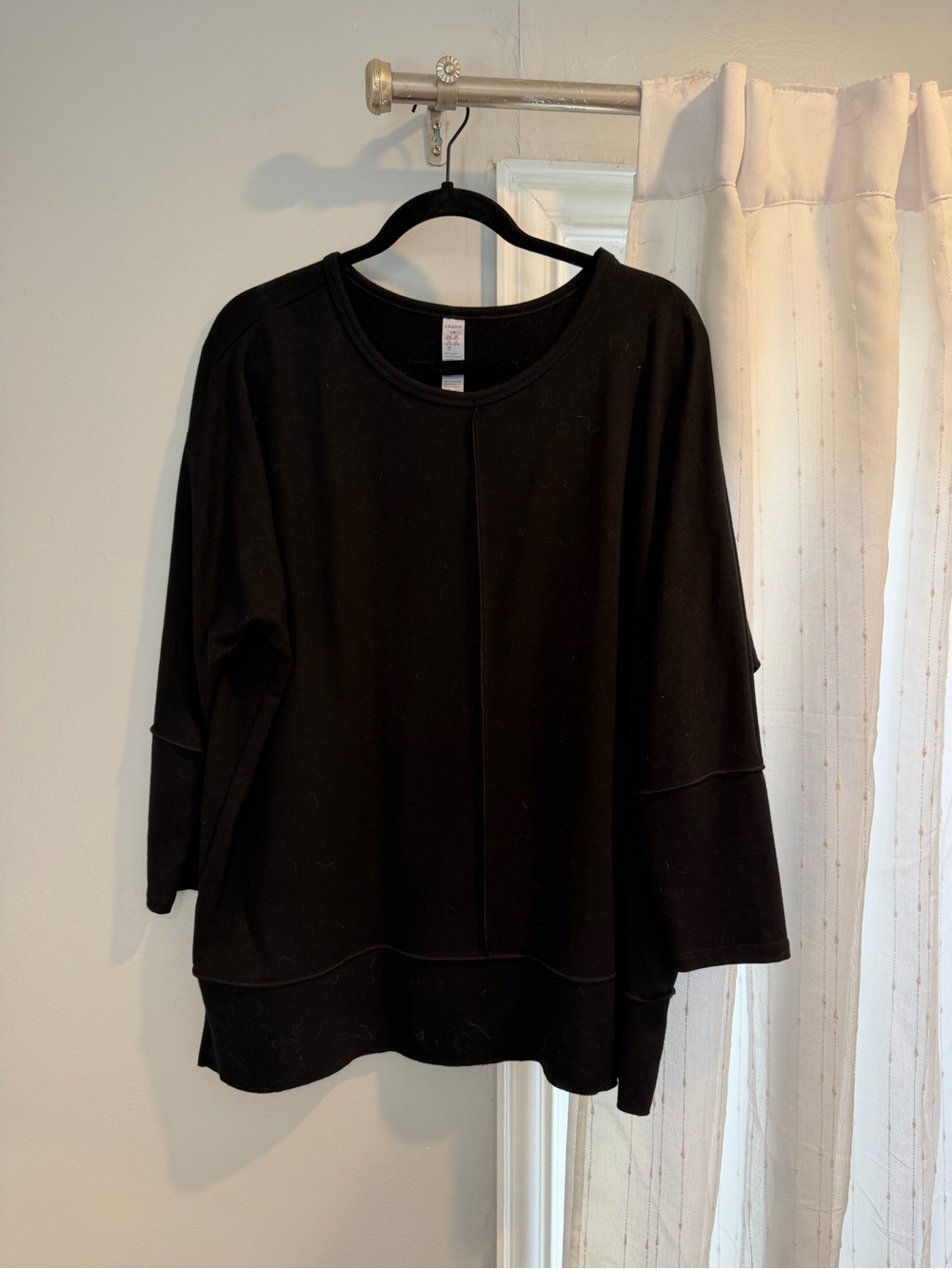 Spanx Black Women's Relaxed Crewneck Top